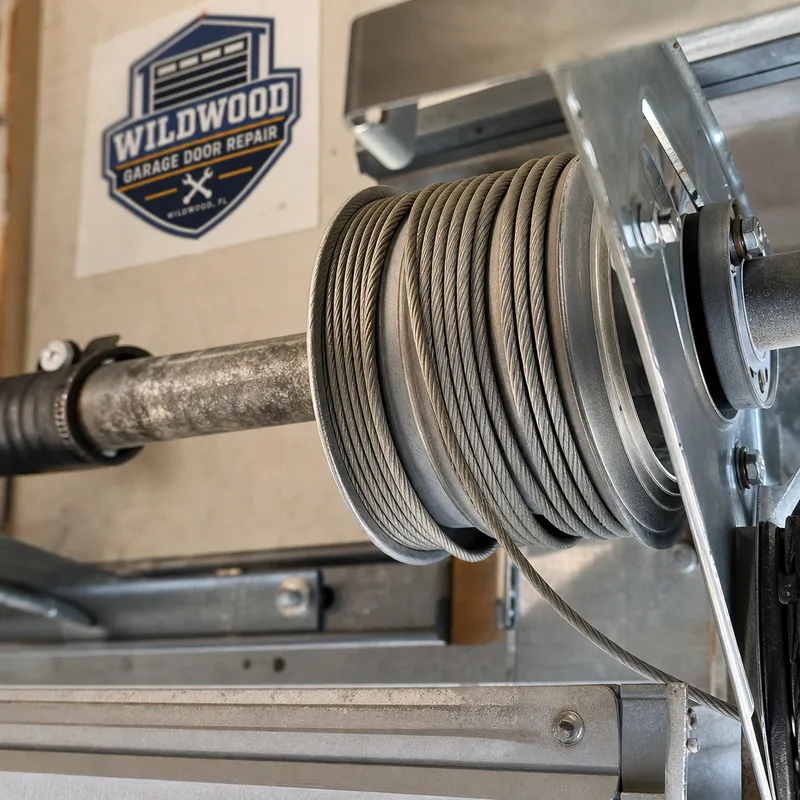 Level residential sectional garage door holding at mid-travel